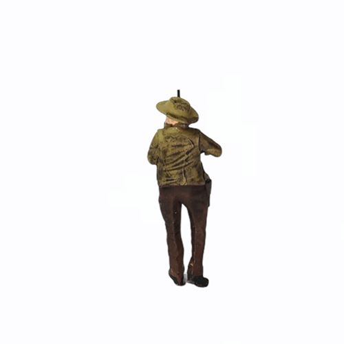 Old cowboy figure for 1-64 scale diorama