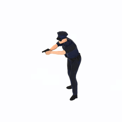 Policeman figure for 1-64 scale diorama