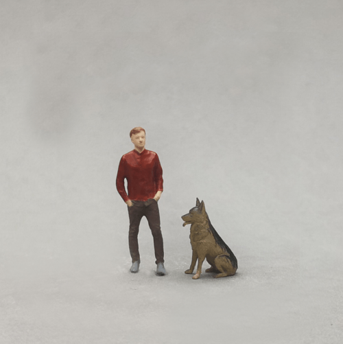 1-64 scale diorama guy with hands in pockets