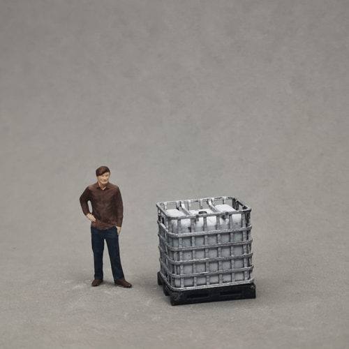 1-64 scale man in shirt for diorama
