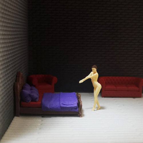 1-64 scale naked girl dancing beautifully