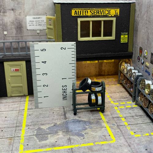 1-64-garage-diorama-rims-store-for-Hot-Wheels-Sheld-for-tires