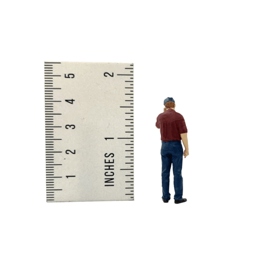 1-43 Scale Middle-Aged Male Figure for Dioramas back size