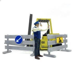 1-43 Scale Roadwork Fences for Dioramas with diorama figure