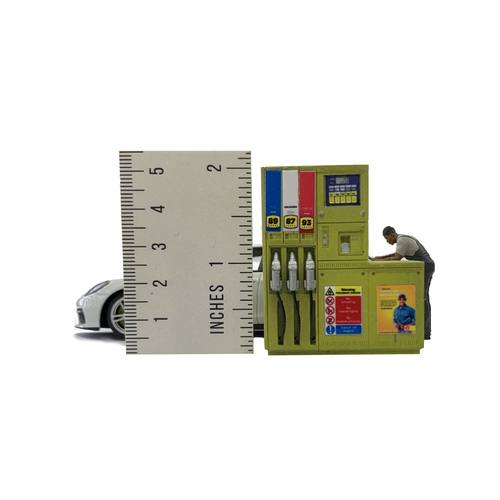 Enhance Your 1-43 Diorama with our Modern Gas Station Fuel Pump size