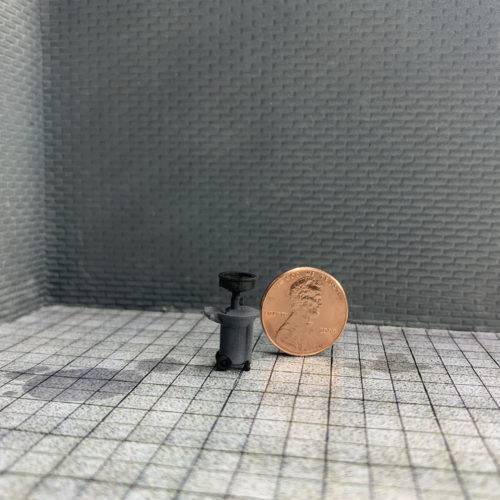 1-87 car service garage diorama Waste oil drainer for your with mechanic figure