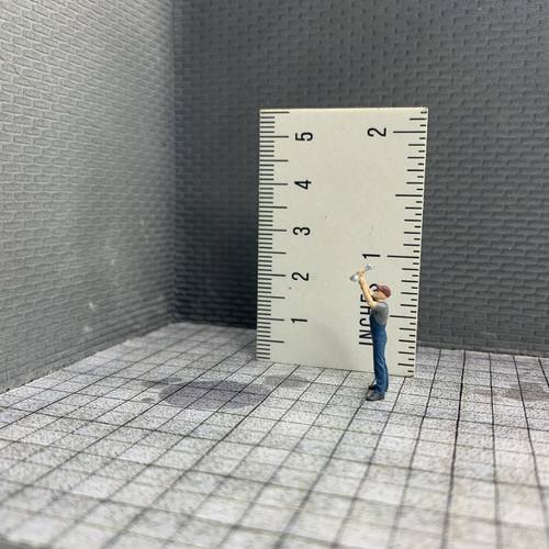 1-87 car service garage diorama mechanic with wrench figure for your garage