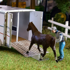 horse man diorama figures