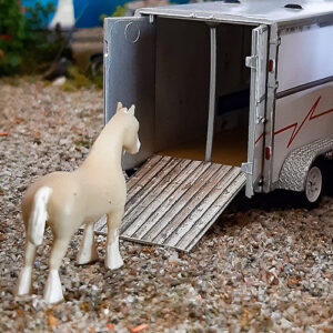 white horse diorama