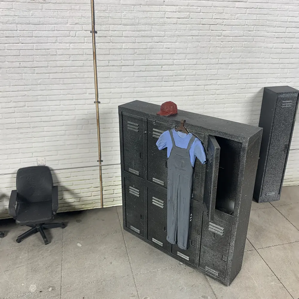 scene garage lockers 1-24 scale