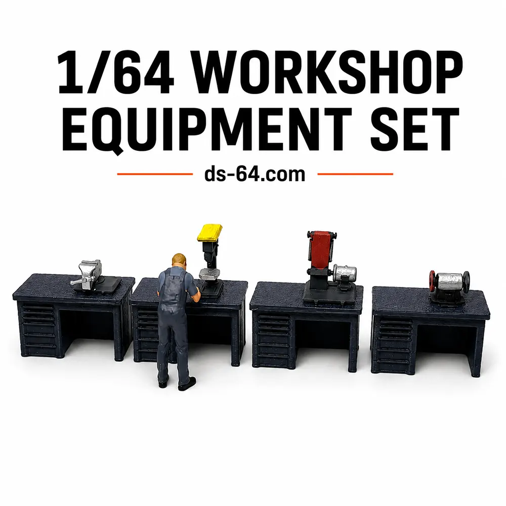 1 64 Workshop Equipment Set | Hand Painted Garage Diorama